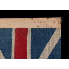 EXTRAORDINARILY RARE, 1876 EXAMPLE OF THE FIRST NATIONAL FLAG OF AMERICA, THE “GRAND UNION”, MADE BY HORSTMANN BROS. & CO. OF PHILADELPHIA FOR THE CENTENNIAL INTERNATIONAL EXHIBITION