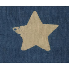 EXTREMELY RARE, SILK, ANTIQUE AMERICAN PARADE FLAG WITH 26 STARS, THE EARLIEST KNOWN STAR COUNT FOR PRINTED EXAMPLES, 1837-1846, MICHIGAN STATEHOOD