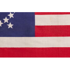 48 STARS ON AN ANTIQUE AMERICAN FLAG DESIGNED AND COMMISSIONED BY WAYNE WHIPPLE OF PHILADELPHIA, 1909-1912, A RARE AND HIGHLY DESIRED, SILK EXAMPLE, IN AN EXCEPTIONAL STATE OF PRESERVATION