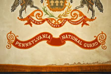 IMPORTANT FLAG OF THE PENNSYLVANIA NATIONAL GUARD HEADQUARTERS