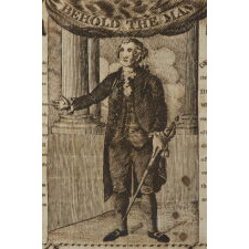 EXTRAORDINARILY EARLY (1806) PRINTED LINEN KERCHIEF GLORIFYING GEORGE WASHINGTON, GERMANTOWN PRINT WORKS, GERMANTOWN, PENNSYLVANIA