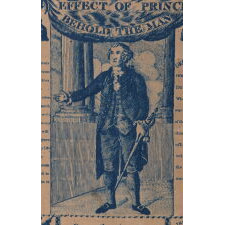 EXTRAORDINARILY EARLY (1806) PRINTED LINEN KERCHIEF GLORIFYING GEORGE WASHINGTON, GERMANTOWN PRINT WORKS, GERMANTOWN, PENNSYLVANIA; EXHIBITED JANUARY – AUGUST, 2023 AT THE MUSEUM OF THE AMERICAN REVOLUTION