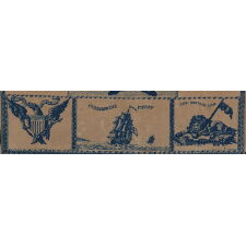 EXTRAORDINARILY EARLY (1806) PRINTED LINEN KERCHIEF GLORIFYING GEORGE WASHINGTON, GERMANTOWN PRINT WORKS, GERMANTOWN, PENNSYLVANIA; EXHIBITED JANUARY – AUGUST, 2023 AT THE MUSEUM OF THE AMERICAN REVOLUTION