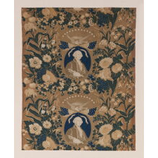 ROLLER-PRINTED YARD GOODS TEXTILE, MADE TO MEMORIALIZE GEORGE WASHINGTON SOMETIME BETWEEN LAFAYETTE’S FINAL VISIT & GRAND TOUR OF AMERICA, FROM 1824-25, AND THE 1832 CELEBRATION OF GEORGE WASHINGTON'S 100th BIRTHDAY