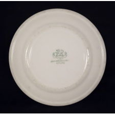 IRONSTONE PLATE WITH "VOTES FOR WOMEN" TEXT, MADE JOHN MADDOCK & SONS FOR SUFFRAGIST AVA BELMONT FOR MARBLE HOUSE, HER FAMOUS ESTATE IN NEWPORT, RHODE ISLAND, CA 1914