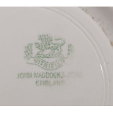 IRONSTONE PLATE WITH "VOTES FOR WOMEN" TEXT, MADE JOHN MADDOCK & SONS FOR SUFFRAGIST AVA BELMONT FOR MARBLE HOUSE, HER FAMOUS ESTATE IN NEWPORT, RHODE ISLAND, CA 1914