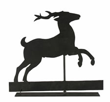 STAG WEATHERVANE WITH TREMENDOUS, YELLOW-PAINTED SURFACE, 1840-1870
