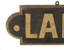 PAINTED & GILDED SIGN, CA 1880-1920: "LADIES ENTRANCE"