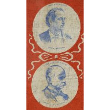 McKINLEY & ROOSEVELT VS. BRYAN & STEVENSON, A RARE AND HIGHLY DESIRABLE PAIR OF CA 1900 CAMPAIGN PARADE FLAGS