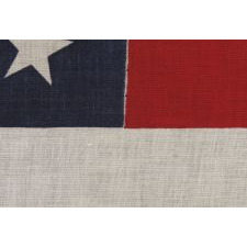 48 STARS IN DANCING ROWS, A RARE VARIETY OF ANTIQUE AMERICAN PARADE FLAG IN A LARGE SCALE, 1912-1918 OR PERHAPS EARLIER, ARIZONA & NEW MEXICO STATEHOOD: