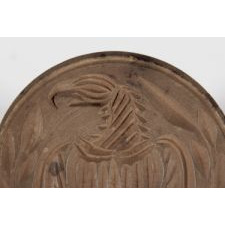BUTTER STAMP WITH AMERICAN EAGLE MOTIF, MID-19TH CENTURY