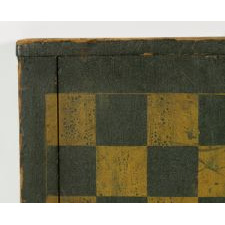 FOREST GREEN & MUSTARD GAME BOARD, ca 1840