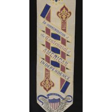 1876 CENTENNIAL STEVENSGRAPH BOOK MARK WITH AN IMAGE OF GEORGE WASHINGTON, MADE BY PHOENIX MANUFACTURING CO.