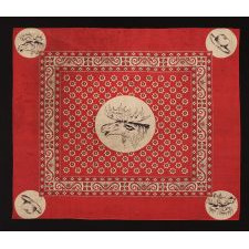SILK KERCHIEF MADE FOR THE 1912 "BULL MOOSE" CAMPAIGN OF TEDDY ROOSEVELT