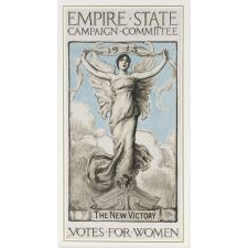 RARE SUFFRAGETTE POSTER, DESIGNED BY SPANISH-AMERICAN ARTIST F. LUIS MORA FOR THE EMPIRE STATE (NEW YORK) CAMPAIGN COMMITTEE, ORGANIZED BY CARRIE CHAPMAN CATT, 1915