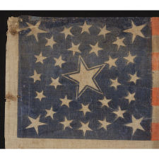 30 STARS, PRE-CIVIL WAR, RARE AND BEAUTIFUL WITH A MEDALLION CONFIGURATION THAT FEATURES A HALOED CENTER STAR, WISCONSIN STATEHOOD, 1848-1850