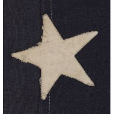 48 STAR U.S. NAVY JACK, MADE AT MARE ISLAND, CALIFORNIA, HEADQUARTERS OF THE PACIFIC FLEET, DURING WWII, DATED 1943