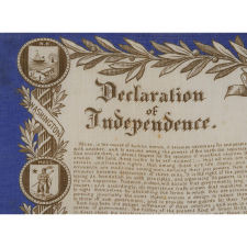 DECLARATION OF INDEPENDENCE, WITH TEXT AND REPRODUCED SIGNATURES, MADE FOR THE 1876 CENTENNIAL INTERNATIONAL EXPOSITION