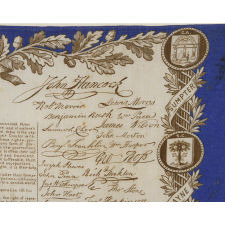 DECLARATION OF INDEPENDENCE, WITH TEXT AND REPRODUCED SIGNATURES, MADE FOR THE 1876 CENTENNIAL INTERNATIONAL EXPOSITION