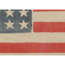 36 STARS ON A CIVIL WAR ERA PARADE FLAG, 1864-67, NEVADA STATEHOOD