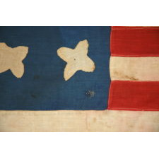 EXTREMELY RARE 6 STAR LOUISIANA SECESSIONIST VERSION OF THE STARS & STRIPES, ONE OF TWO KNOWN, AN EARLY WAR CONFEDERATE FLAG, CIRCA 1861