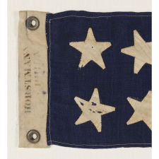 CIVIL WAR ERA U.S. NAVY COMMISSIONING PENNANT, EXTREMEMLY RARE WITH THE FULL COMPLIMENT OF 36 STARS REFLECTING THE NUMBER OF STATES DURING ITS PERIOD OF MANUFACTURE, SIGNED HORSTMANN, PHILADELPHIA, 1864-67