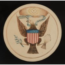 WATERCOLOR PAINTING OF THE GREAT SEAL OF THE UNITED STATES, CA 1820-1850