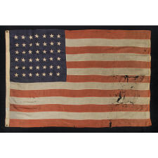 42 STARS, AN UNOFFICIAL STAR COUNT, WASHINGTON STATEHOOD, 1889-1890, MADE BY JOHN CURTAIN IN NEW YORK CITY