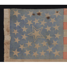 31 STARS, PRE-CIVIL WAR (1850-1858), CALIFORNIA STATEHOOD, MEDALLION CONFIGURATION WITH A LARGE, HALOED CENTER STAR