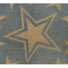 31 STARS, PRE-CIVIL WAR (1850-1858), CALIFORNIA STATEHOOD, MEDALLION CONFIGURATION WITH A LARGE, HALOED CENTER STAR