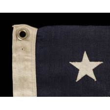 45 STARS ON A SMALL SCALE FLAG OF THE PERIOD AMONG THOSE WITH PIECED-AND-SEWN CONSTRUCTION, 1896-1907, SPANISH-AMERICAN WAR ERA, UTAH STATEHOOD