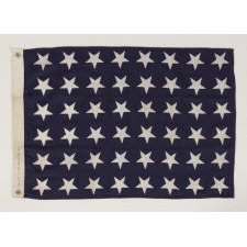 48 STAR U.S. NAVY JACK, MADE AT MARE ISLAND, CALIFORNIA, HEADQUARTERS OF THE PACIFIC FLEET, DURING WWII, DATED 1944