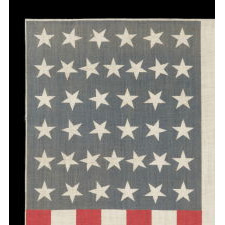 38 STARS WITH SCATTERED STAR POSITIONING, ARRANGED IN COLUMNS OF 6-7-6-6-7-6, COLORADO STATEHOOD, 1876-1889
