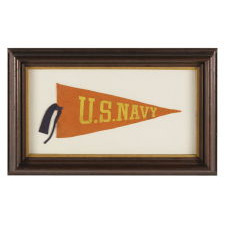 U.S. NAVY PENNANT WITH UNUSUAL COLOR FORMAT, ca 1910-20