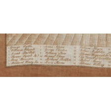 RARE, LARGE SCALE KERCHIEF WITH IMAGE OF JOHN TRUMBULL’S “DECLARATION OF INDEPENDENCE,” MADE FOR THE 1826 SEMICENTENNIAL