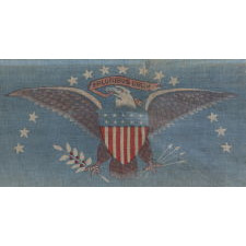 STRIKING AND VERY RARE PRESIDENTIAL CAMPAIGN BANNER WITH A PORTRAIT OF THEODORE ROOSEVELT AND A LARGE EAGLE, 1912
