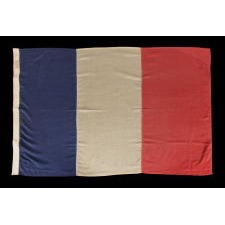 THE BLEU, BLANC & ROUGE: A FRENCH NATIONAL FLAG OF THE WWI - WWII ERA, MADE BY JOHN EDGINGTON IN LONDON