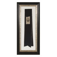 EXCEPTIONAL ABRAHAM LINCOLN MOURNING SASH WITH PRINTED RIBBON, 1865