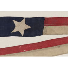 U.S. NAVY COMMISSIONING PENNANT WITH 7 STARS, CLOSING YEARS OF THE CIVIL WAR, 1864-65, POSSIBLY MADE ABOARD SHIP