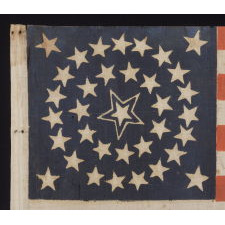35 STARS IN A MEDALLION CONFIGURATION WITH A LARGE, HALOED CENTER STAR, 1863-65, CIVIL WAR PERIOD, WEST VIRGINIA STATEHOOD
