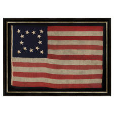 AN EXCEPTIONAL, PRE-CIVIL WAR, 13 STAR FLAG WITH A BEAUTIFUL MEDALLION CONFIGURATION OF STARS THAT IS UNIQUE AMONG ITS KNOWN EARLY COUNTERPARTS, 1830-1850