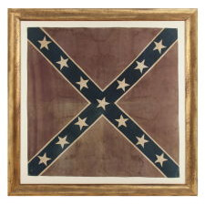 CONFEDERATE SOUTHERN CROSS “BATTLE FLAG”, AN UNUSUAL AND GRAPHICALLY PLEASING, REUNION PERIOD EXAMPLE, CA 1884-1900