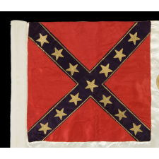 CONFEDERATE 2ND NATIONAL PATTERN FLAG (STAINLESS BANNER), USED BY VETERANS OF JONES, VIRGINIA AT THE 50TH ANNIVERSARY OF THE BATTLE OF GETTYSBURG