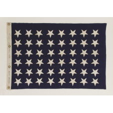 48 STAR U.S. NAVY JACK, MADE AT MARE ISLAND, CALIFORNIA, HEADQUARTERS OF THE PACIFIC FLEET, DURING WWII, DATED 1942