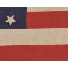 ANTIQUE AMERICAN FLAG WITH 45 UPSIDE-DOWN STARS, 1896-1908, UTAH STATEHOOD, SPANISH-AMERICAN WAR ERA