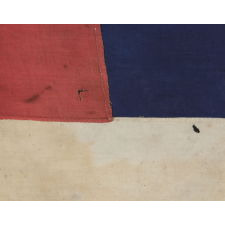 ENTIRELY HAND-SEWN 13 STAR FLAG WITH A 6-POINTED GREAT STAR / STAR OF DAVID PATTERN, ONE OF A TINY HANDFUL OF PIECED-AND-SEWN EXAMPLES WITH THIS EXTRAORDINARILY RARE STAR DESIGN, MADE DURING THE CIVIL WAR ERA