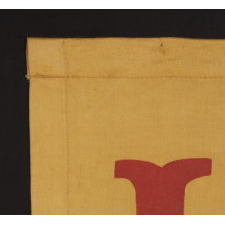 RARE UNITED STATES MARINE CORPS BANNER OF THE 1910-1920's ERA, MADE OF COTTON SATEEN, WITH STRONG COLORS AND ATTRACTIVE LETTERING