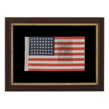48 STAR AMERICAN PARADE FLAG WITH A RARE, TWO-COLOR OVERPRINT, MADE TO COMMEMORATE THE 75TH ANNIVERSARY OF THE BATTLE OF GETTYSBURG