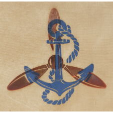 SERVING IN THE WAVES: AN EXTREMELY RARE WWII SERVICE BANNER FOR A WOMAN IN THE U.S. NAVY RESERVES
