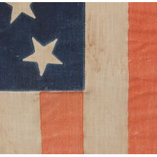 33 STARS IN A MEDALLION CONFIGURATION ON A LARGE SCALE PARADE FLAG, AN EXTREMELY RARE EXAMPLE, OREGON STATEHOOD, 1859-1861